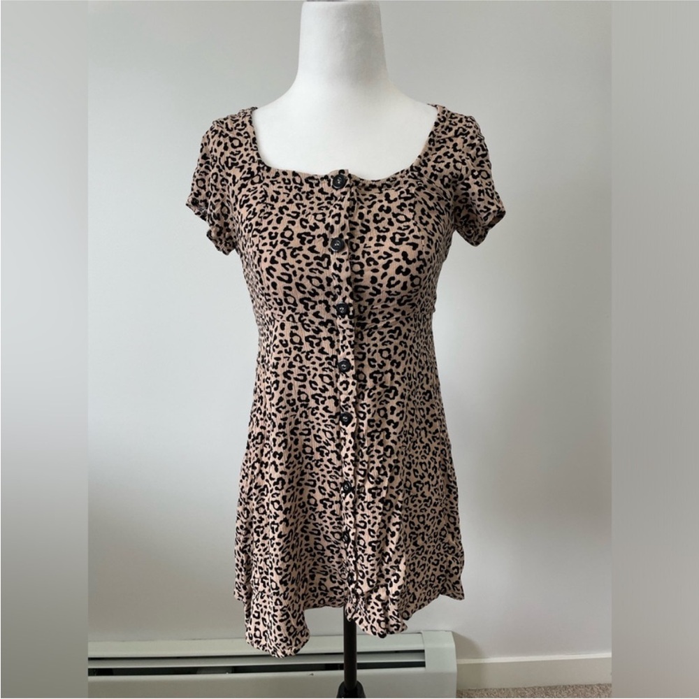 Aeropostale Cheetah Leopard Baby Doll Dress - Size Medium